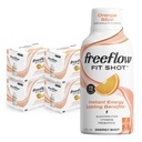 Freeflow Fit Energy Shots, Orange Slice, Natural Caffeine Boost con L-theanine, Ginseng, Vitaminas, Prebióticos, Electrolitos (24 Conde, 2oz Shots)