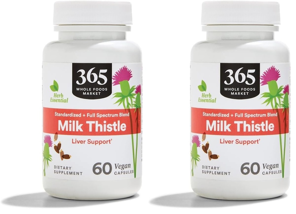 365 por mercado entero de alimentos, cardo de leche, 60 cuenta (Pack of 2)