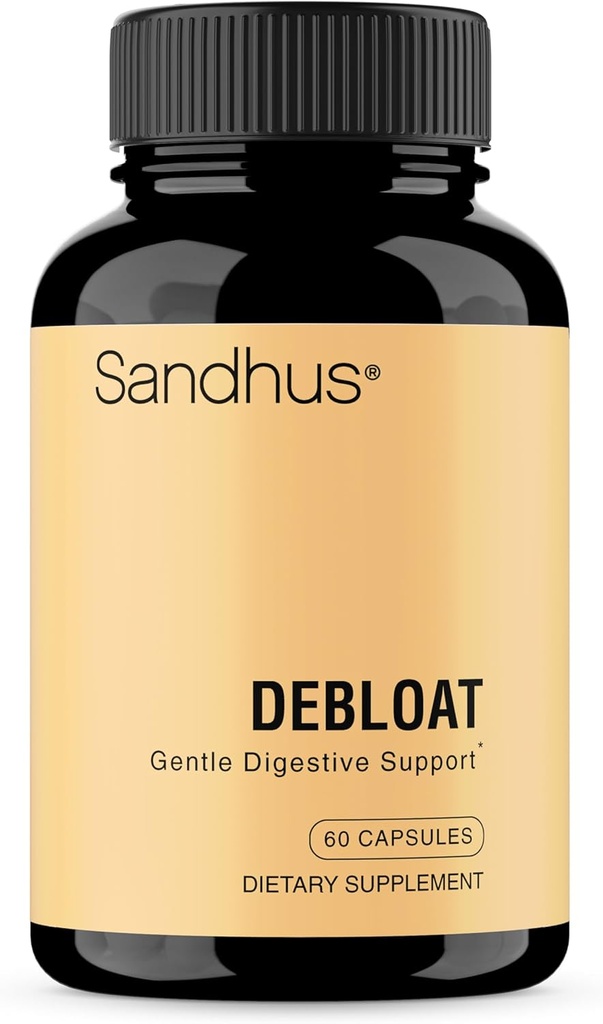 [BRSREGI6CN6R62TB] Sandhu's Debloat Capsules Digestive Enzymes with Ginger, Multi-Enzyme Complex, Dandelion & Fennel ← Fast Acting Support Supplement for Women ' Men ¦ Helps Ease Bloating & Water Retention, 60 Count