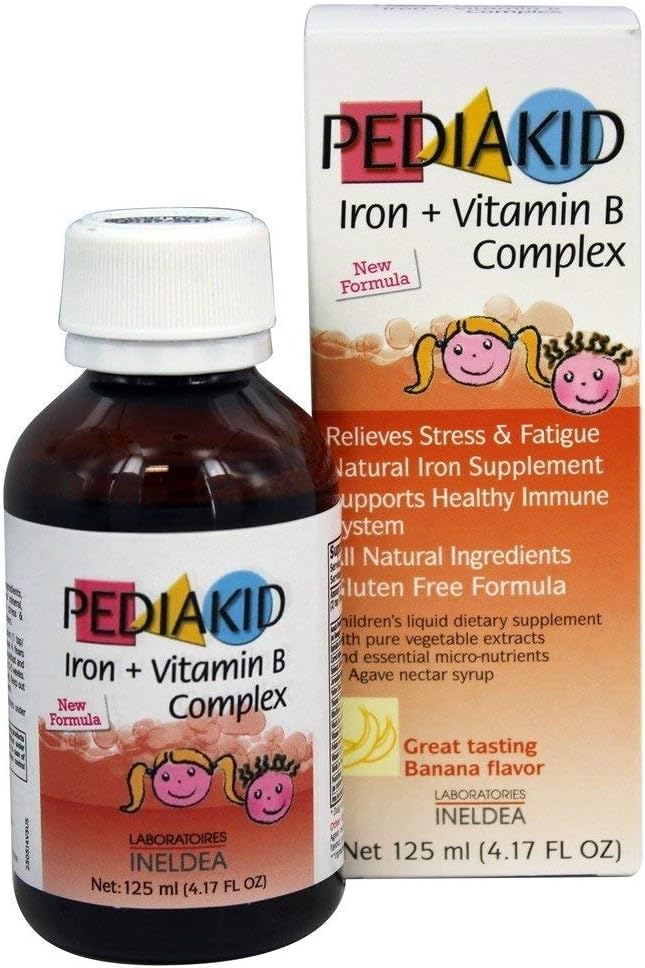 Complejo de hierro + vitamina B Todas las nuevas vitaminas naturales de la fórmula " Suplemento mineral para ayudar a los niños con fatiga, cansancio y condiciones de fragilidad