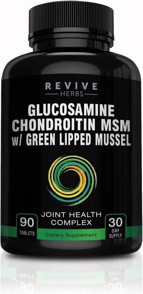 Glucosamine Chondroitin MSM with New Zealand Green-Lipped Mussel  sometida Support Joint Flexibility, Connective Tissue, Cartilage Health