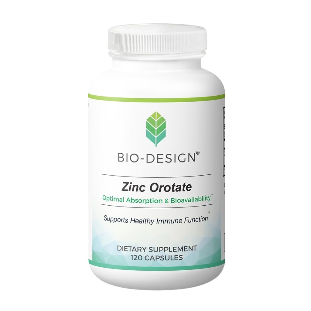 Zinc Orotate - Bioavailable Chelated Mineral Supplement - 20mg per Capsule- Supports Immune &amp; Metabolic Health - Vegan Friendly - 120 Capsules