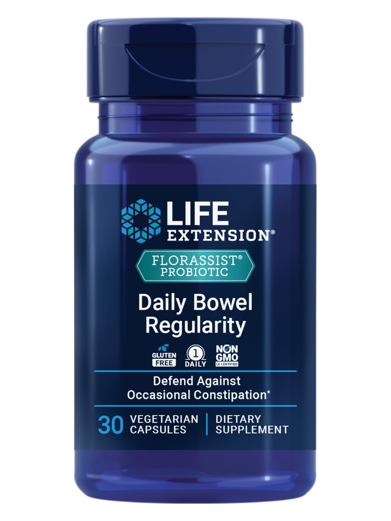 Life Extension FLORASSIST Daily Bowel Regularity, 30 cápsulas vegetarianas