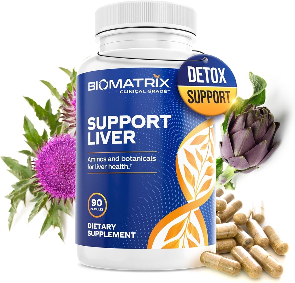 BioMatrix Liver Cleanse Detox " Repair, Artichoke Extract Liver Health Fórmula, Liver Supplement with Milk Thistle, Taurine, Methionine TEN 1+ Month Supply for Men and Women