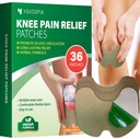 YOUCOPIA Knee Pain Relief Patches: 36 Conde Natural Herbal Relieving Paste for Long Lasting Muscle and Joint Relief - Mugwort Arthritis Heat Patches Kit