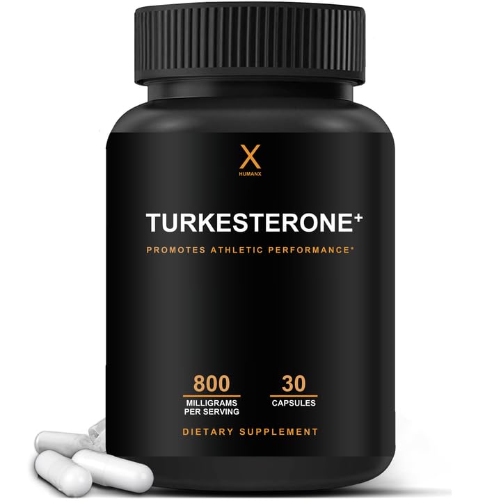 HUMANX Turkesterone+ 800mg - Estados Unidos Tercero Tested (Similar a Ecdysterone) para el desarrollo muscular " Dinámica del rendimiento - Anabólico natural - No GMO, Vegan - Turkesterone Suplemento