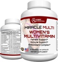 MilagroMulti Multivitamínico para Mujeres - Fórmula de Apoyo Femenino, Soporte Inmunitario, Minerales, Biotina, Antioxidantes & Superalimentos Blend – 60 cápsulas