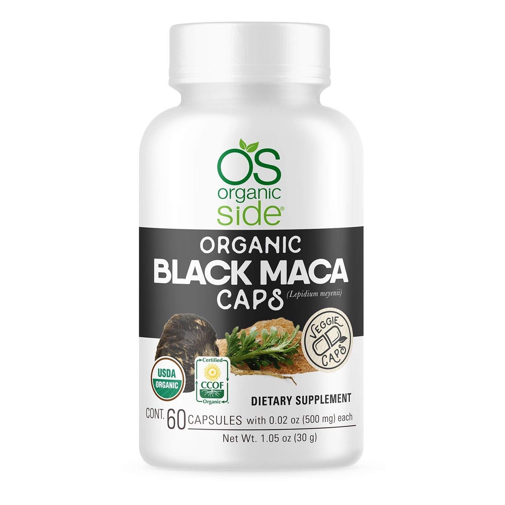 Silencio Organic Black Maca 60 Capsules ← Suplemento Natural con Black Maca Root Powder Silencio Plant-Based Capsules for Energy, Vitality y Hormonal Balance