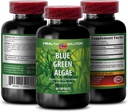 Blue Green Algae Superfood - Blue Green Algae - Blue Green Algae for Immunity - Zapatos Klamath Blue Green Algae, Suplemento de Digestión, Suplemento de Apoyo Inmunitario, Blue Green Algae Powder, 1b 60 Caps