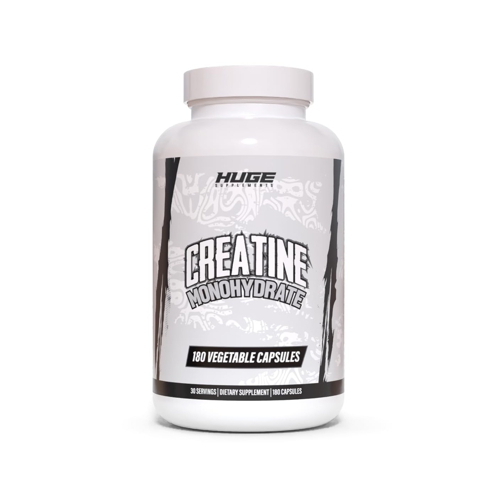 Cretina Monohydrate Capsules, 5g Por Serving, Científicamente Dosificado Para Maximizar el crecimiento del músculo magro, Fuerza, Recuperación &amp; Rendimiento, Probada para la pureza, Para hombres &amp; mujeres, cápsulas convenientes