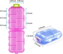 Organizador de caja pequeña de carga de viaje, 10 Planificador de caja de píldoras, dispensador de cápsulas de membrana diaria plegable para medicamentos de almacenamiento, medicamentos, vitamina, aceite de pescado, suplemento, azul