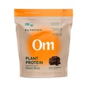OM MUSHROOM SUPERFOOD Master Blend Vegan Protein – Organic Chocolate Plant Protein with 10 Mushrooms, Ashwagandha, BCAAs " B12 – Energía, Recuperación " Immune Support – 1.2 lb (16 Servings)