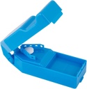 EZY DOSE Pill Cutter and Splitter with Dispenser, Cuts Pills, Vitaminas, Tablets, Steel Blade, Travel Sized, Safely Cut Pills and Vitamins, Easy to Use, Color May Vary, BPA Free