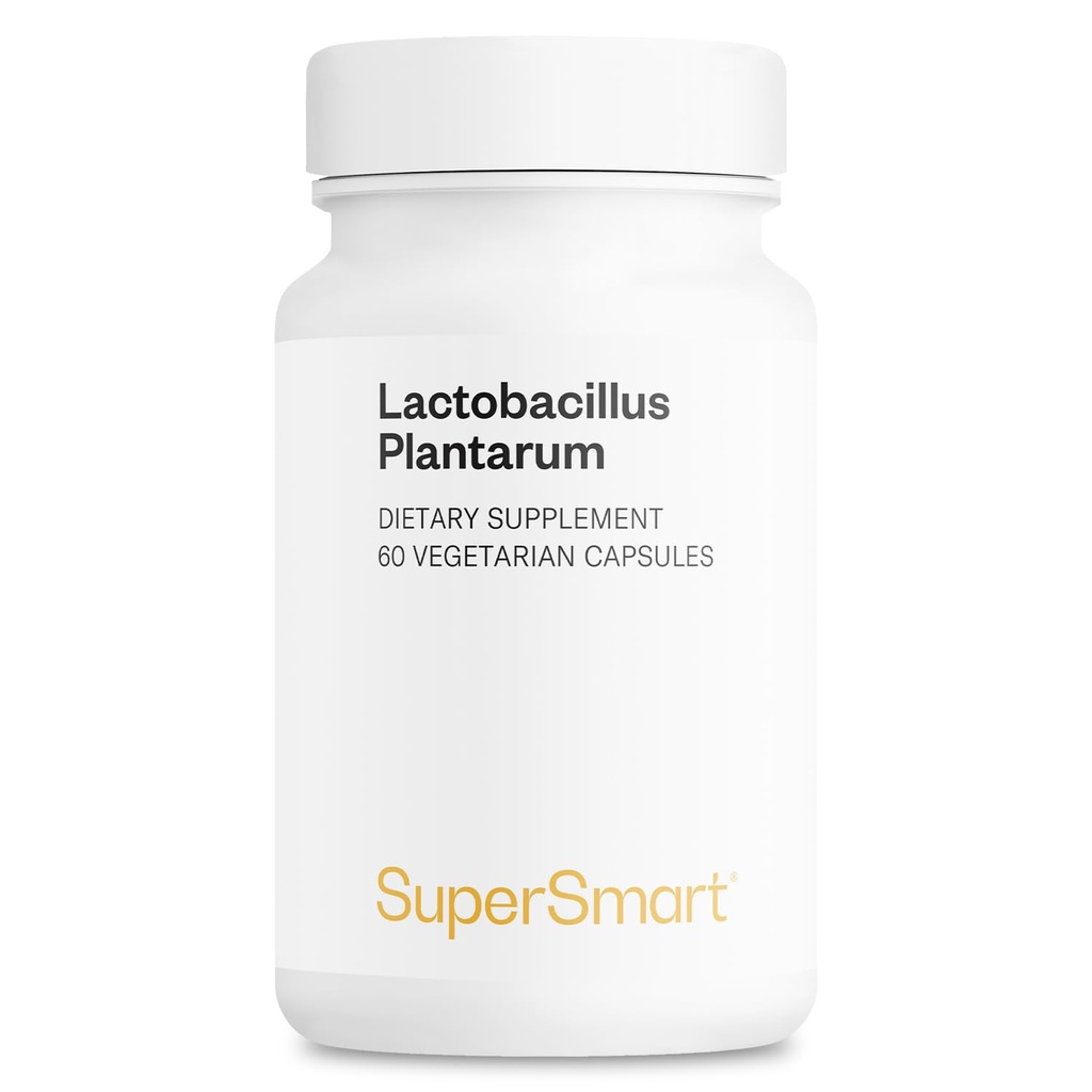 Supersmart - Lactobacillus Plantarum PostBiotic 20 Billion CFU por día (Immuno-LP20) - Heat-Treated Probiotic Supplement ← Non-GMO & Gluten Free - 60 Vegetarian Capsules