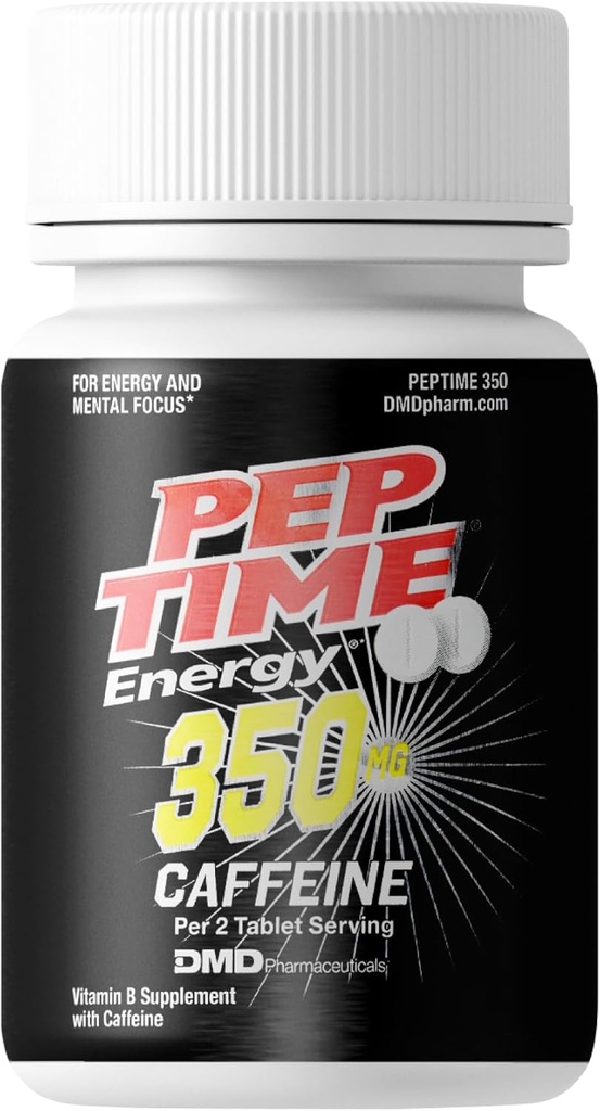 Tablas, Vitamina B6 y B12 Caffeine Pills, 350 mg Caffeine por Serving, Rendimiento físico y Suplemento Focus, 250 Con