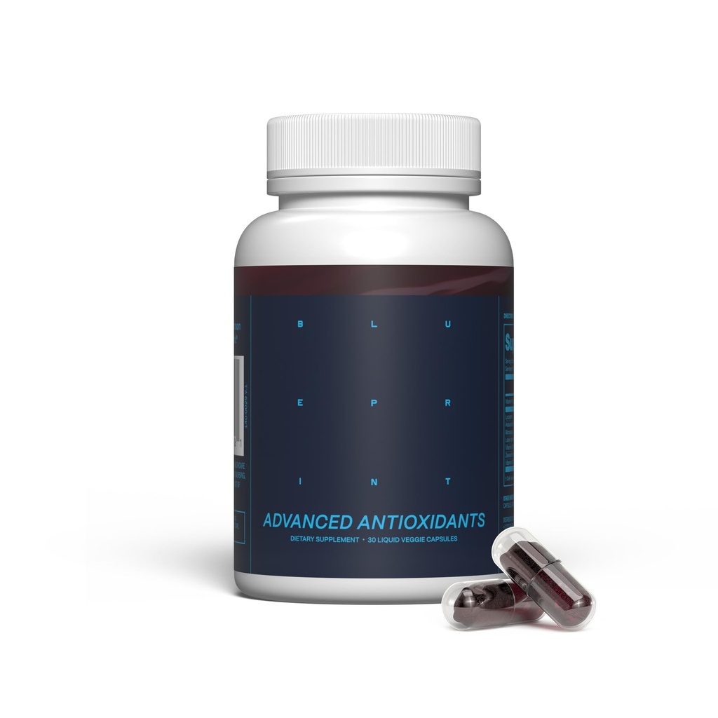 Blueprint Bryan Johnson Advanced Antioxidant Supplement – Lutein, Zeaxanthin, Lycopene, Vitamin K1, K2 – Vegan Capsules for Vision, Bone & Heart Support – Actualizado Formula of Essential Softgels