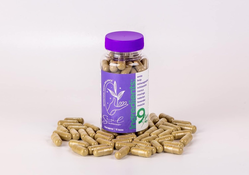 Beyoutiful Happy Balance Soul Dietary Supplement Weight Loss & Appetitepresant Metabolism Support for Fat Burning. Suplemento para supresion de apetito y bajar de peso, quema de grasa