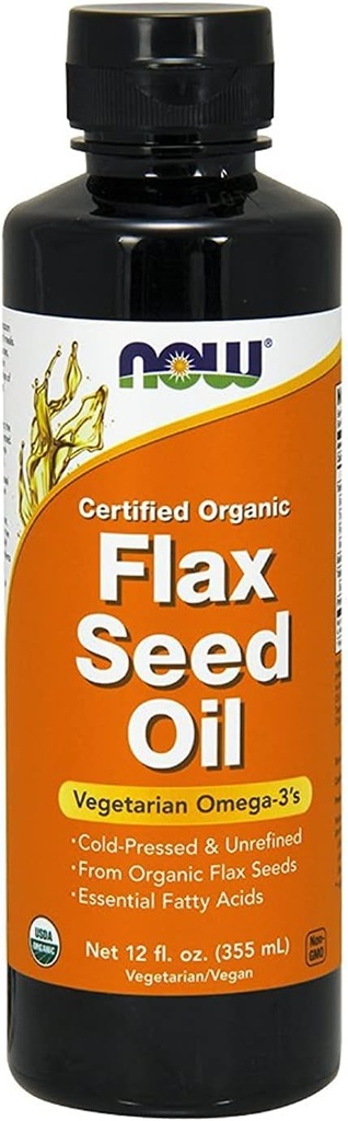 Flax Seed Oil 12 Oz ( Certified Organic Non GE ) - AHORA Alimentos