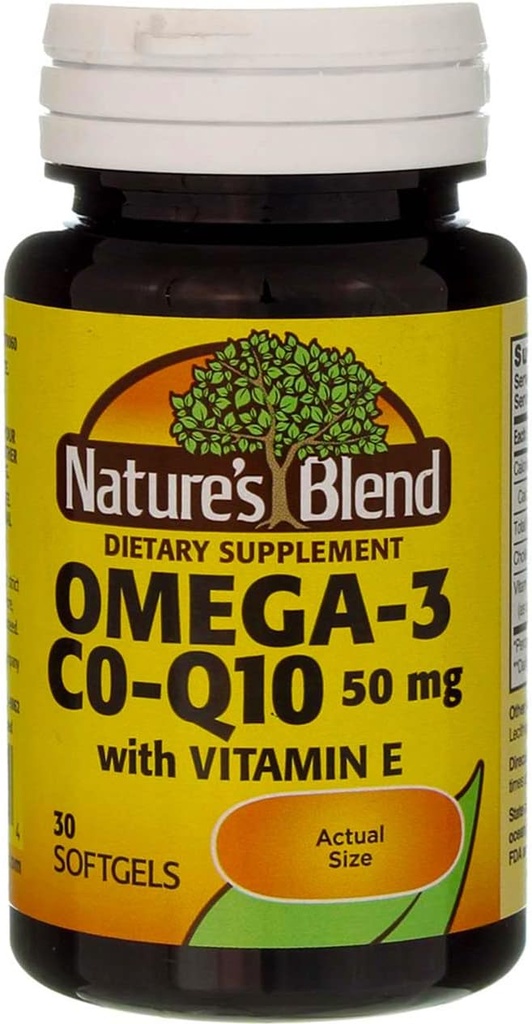 Co-Q10 de la naturaleza &amp; Omega-3 30 Sgels