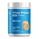 Celebrar vitaminas Rebuild pólvora de proteínas con probióticos " Prebióticos - 20g Whey Isolate Proteína, fibra alta, para pacientes de cirugía post-bátrica - PB Cookie (15 Servimientos)