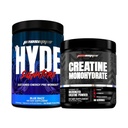 PROSUPPS Hyde Signature Sustained Energy Pre-Workout, Blue Razz - 60 Servings, y Creatine 300 Bundle