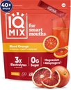 IQMIX Hidration Electrolyte Powder – 4-en-1 Fórmula para la hidratación, la claridad mental, el humor y la recuperación – Sugar-Free Drink Mix, Keto, Magnesium L-Threonate, Lion’s Mane – 40 Conde Blood Orange