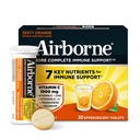 Airborne 1000mg Vitamina C + Azúcar Zinc Soporta Multivitamínicas Effervescent Fizzy Tablets, Zesty Orange Flavor con potentes antioxidantes Vitaminas A C &amp; E, 30 Tablets