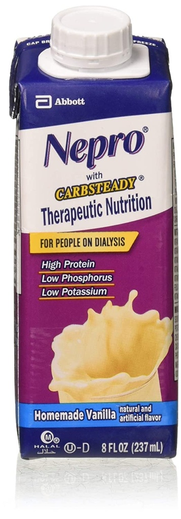Nutrición completa de Nepro con Carb Vainilla de vainilla líquido - 8 Oz / Contenedores, Caso de 24 por Nepro