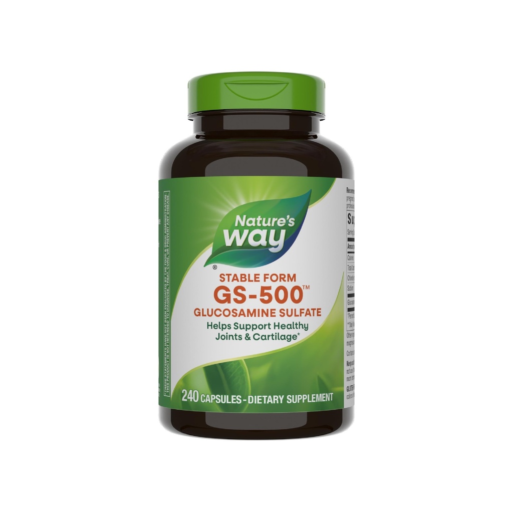 Sulfato GS-500 Glucosamine, Suplemento Conjunto de Apoyo a la Salud*, 240 cápsulas