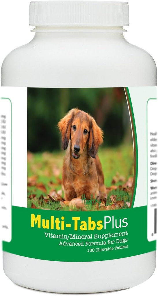 Hierbas saludables Dachshund Multi-Tabs Plus Chewable Tablets 180 Cuenta