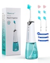 Nasal Irrigation System, Cordless Nasal Rinse Machine for Sinus Relief &amp; Nasal Care, Electric Neti Pot with 6 Tips and 40 Salt Packs Nasal Irrigation Sinus Rinse System Kit para Adulto & Niño