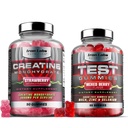 Muscle Gummy Bundle - Creatine Monohydrate Gummies & Testo Gummies for Hombre - Advanced Bundle
