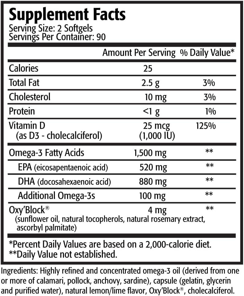 Res-Q 1250+ Omega-3 & Vitamina D3 Fish Oil Capsules 3-Pack