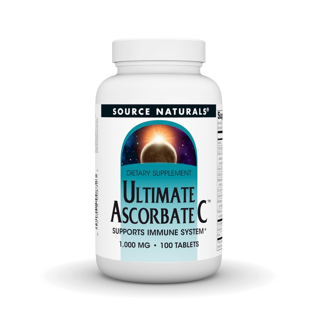 Fuente Naturals Ultimate Ascorbate C - Vitamina C - 2000 mg Apoyo Immune System - 100 Tablets