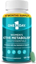 One A Day Women's Active Metabolism Daily Essential, Multivitamin for Women, Metabolism Support, Vitamins for Women with All 8 B-Vitamins, Vitamina D, Magnesium & More,120 Count