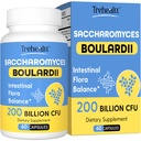 Saccharomyces Boulardii Probiotics 200 Billion CFUs, Probiótico de estudio clínico para la levadura de hombres de mujeres para el intestino, Gut, Immune &amp; Digestive Health, Acid Resistant & Shelf-Stable, 60 Days Supply