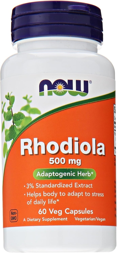 AHORA Rhodiola Rhodiola Rosea 500mg, 60 capsules (Pack of 2)