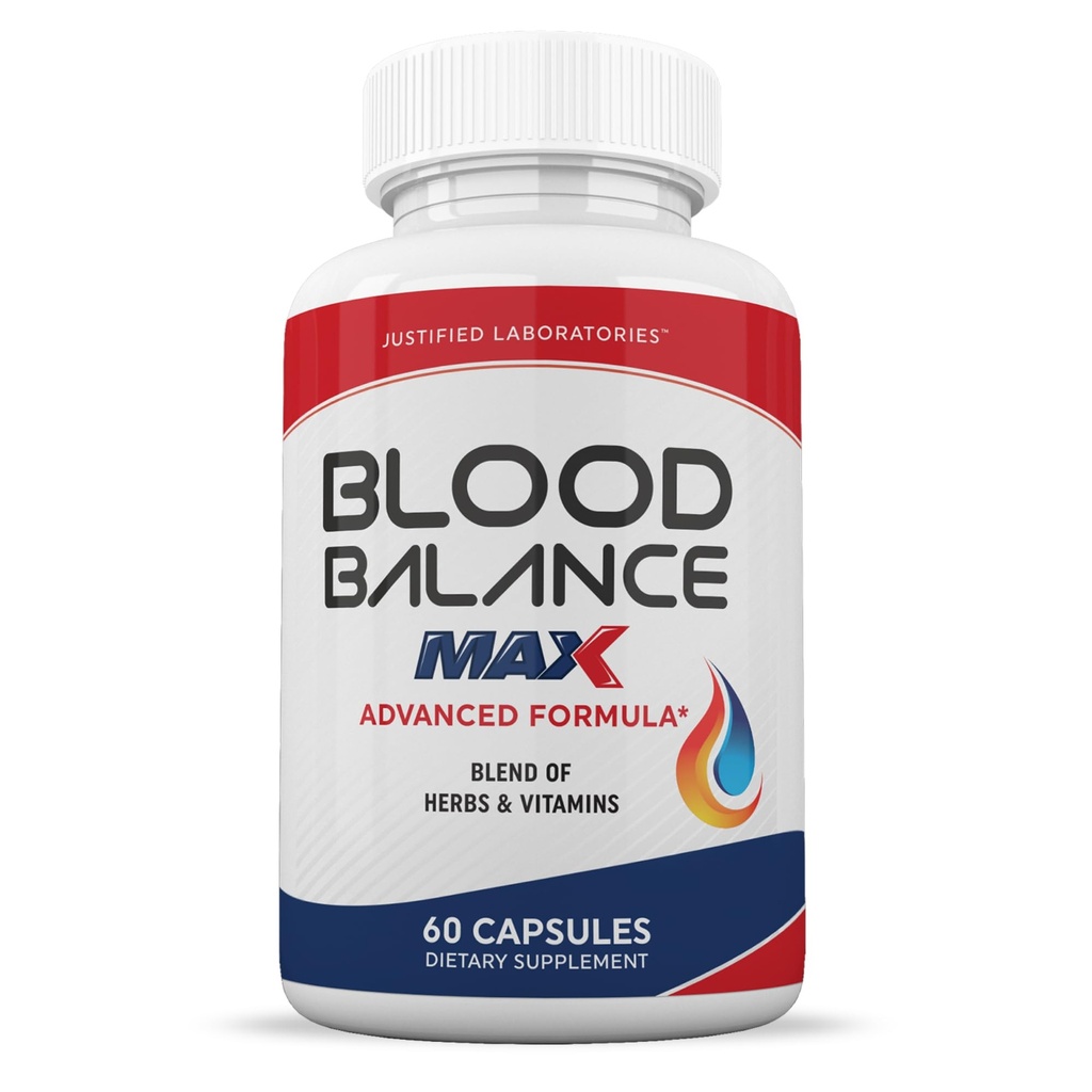 Laboratorios Justificados Balance de sangre Max 1295MG Fórmula suplemento píldoras 60 cápsulas