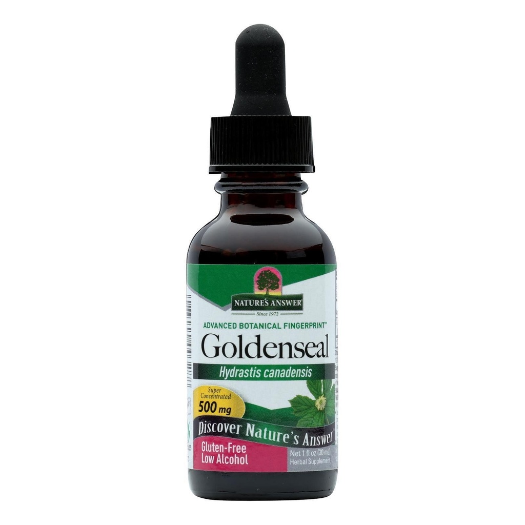 Respuesta de la naturaleza Goldenseal Root with Organic Alcohol 1 Fluid Ounce ← Promueve la Wellness general ← Immune Support TEN Gluten-Free TEN Single Count