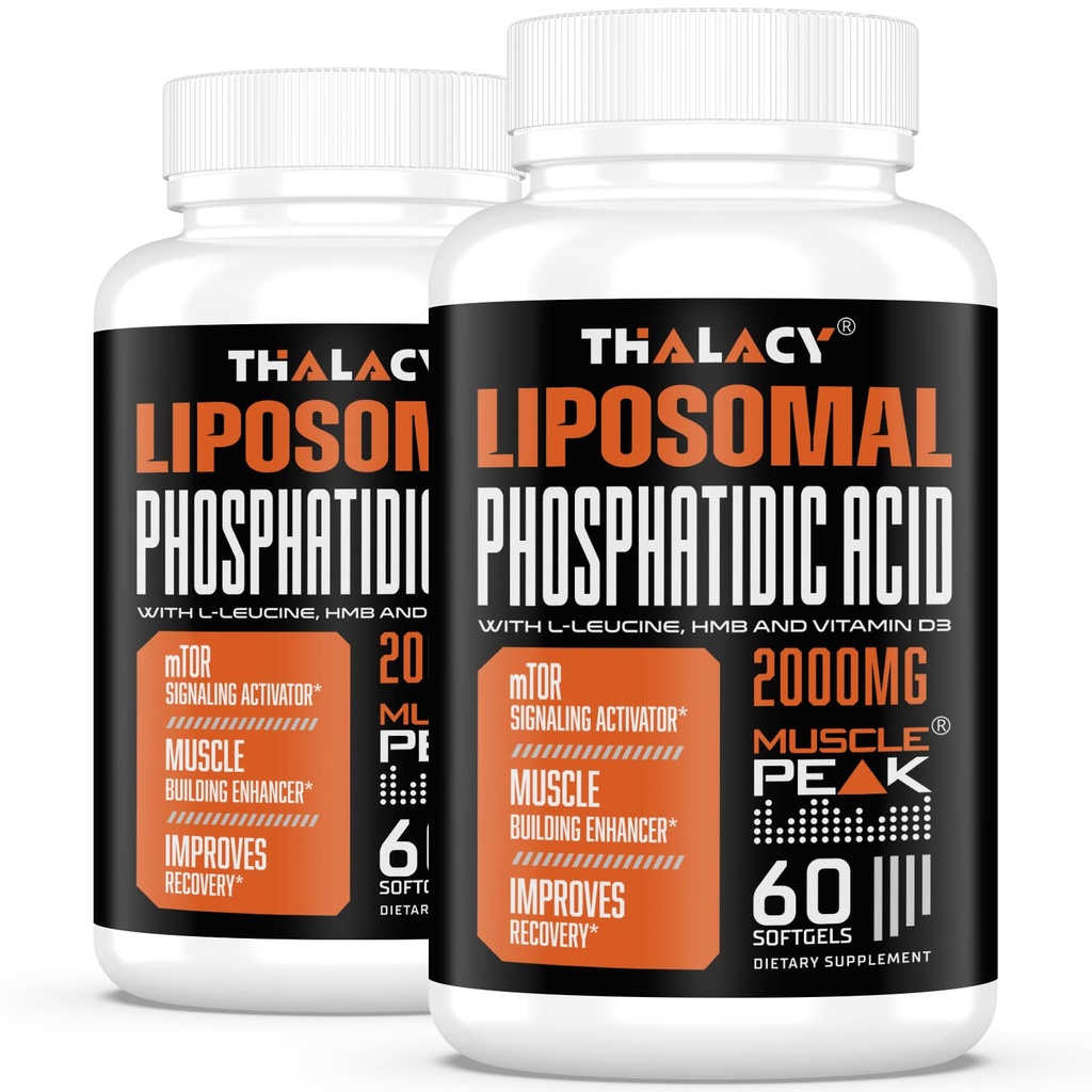 2000mg Liposomal Phosphatidic Acid (PA) peru Muscle Builder, High Absorption Muscle Building Supplements for Men ' Women ¦ Muscle Gainer, mTOR Protein Synthesis " Lean Body Mass, Strength,120 Capsules