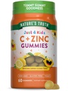 La verdad de la naturaleza Vitamina C Gummies for Kids ← con Zinc ← 60 Conde ← Vegan, No Gluten