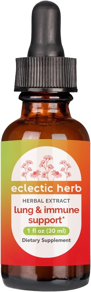 Eclectic Institute Non-GMO, Gluten Free Lung & Immune Support Extract | 2 fl oz (60 ml)