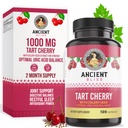 Antigua Bliss Tart Cherry Capsules, Inflamación &amp; Suplemento de Apoyo Conjunto para Mujeres Hombres, Tart Cherry Suplemento de Apoyo Digestión, Sleep & Vitality (120 cápsulas)