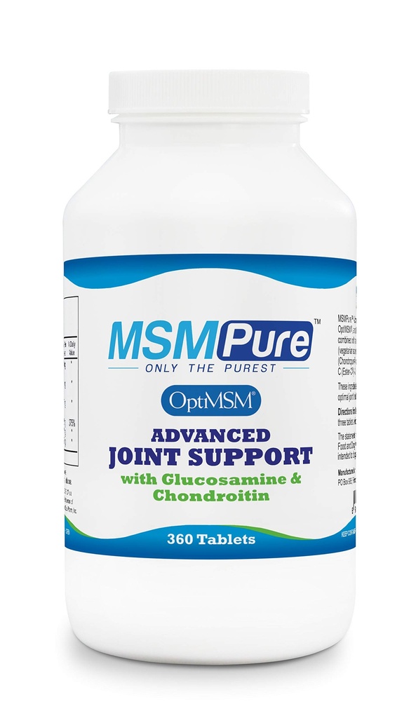 KALA HEALTH MSMPure Advanced Joint Support Tablets – Glucosamine, Chondroitin, OptiMSM, Ester-C & Manganese for Joint Health, Flexibility & Mobility – Vegetarian-Sourced Glucosamine, 360 Count