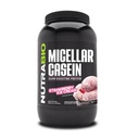 NutraBio Casein Protein Powder, Micellar Casien Powder, 25g Slow Digesting Protein, Helps Keep You Full, Overnight Muscle Recovery &amp; Growth, BCAA &amp; EAA, Gluten Free, Soy Free, 2lb Strawberry Ice Cream