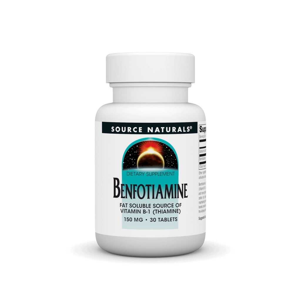 Fuente Natural: Benfotiamina, Fat Soluable Fuente de Vitamina B-1 (Thiamine) 150 mg 30 Tablet