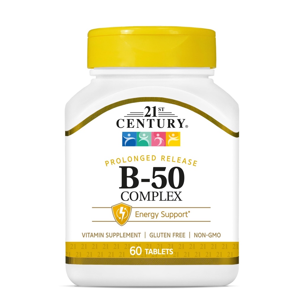 21st Century B 50 Complejo Prolonged Release Tablets, 60 Cuenta (Pack of 1)