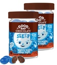 Melatonina de chocolate de buen día para niños [2 Pack] - Chocolate no transgénico de comercio justo con manzanilla y melatonina 1 mg - Toddler Melatonin, Kids Natural Sleep Aid for Ages 3 y Up