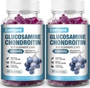 2 Pack 3000mg Glucosamine Chondroitin with MSM Gummies & Elderberry, Extra Strength Joint Support Salud, Flexibilidad, Antioxidante, Immune Supplement Gummy for Adults, Men &amp; Women 120 Counts