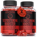 Atlantis Nutrition Testosterone Booster Gummies For Hombre - Enhances Strength &amp; Stamina - Optimizes Performance &amp; Male Enhancement - Made with Tribulus, Horny Goat Weed, Maca Root ← 2-Pack (120 Gummies)